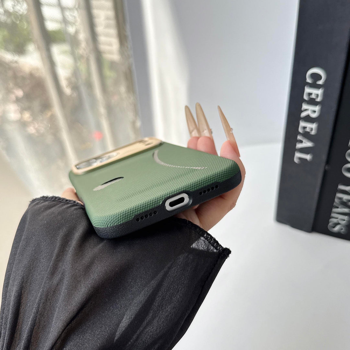 Texture Card Slots Holder Protective Case for iPhone