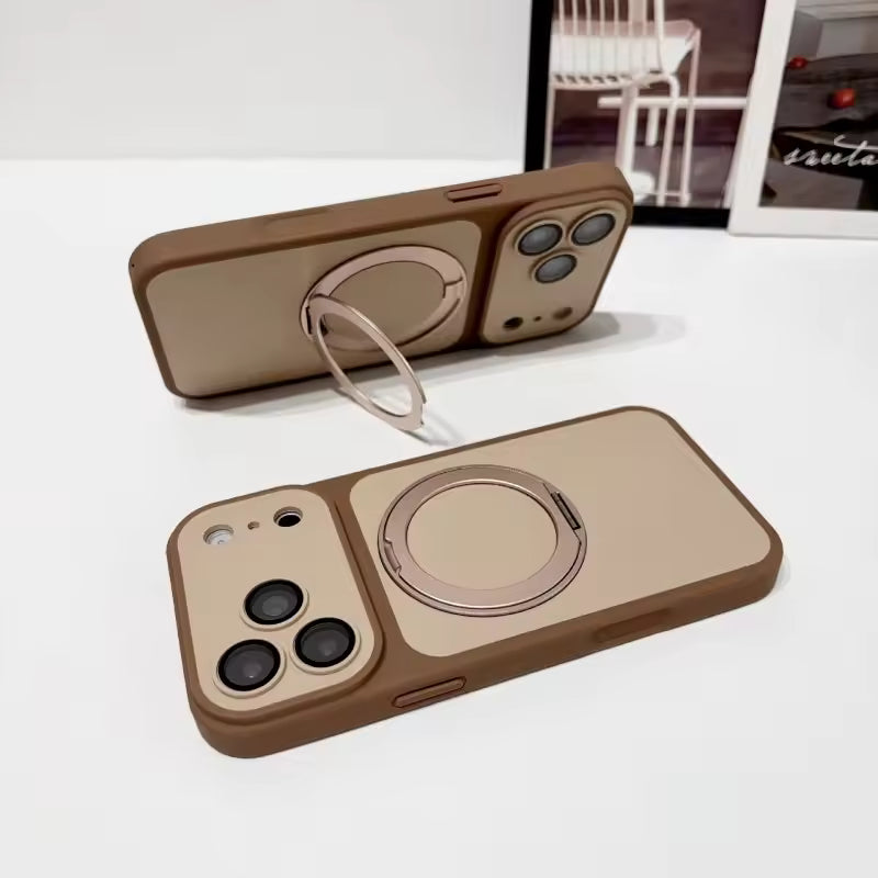 Camera Protection Ringstand Phone Case for iPhone