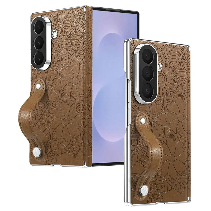Pattern Leather Case For Samsung Fold