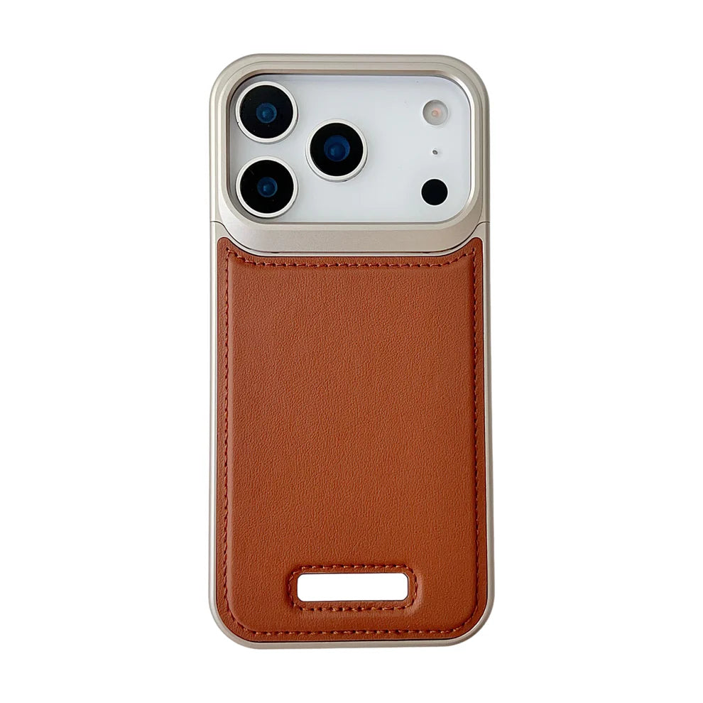 Pro Leather Metal Case For iPhone