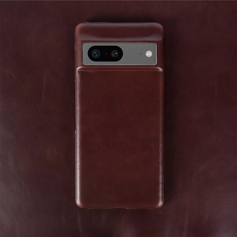 Genuine Leather Case For Google Pixel Phone (Oil Wax Pattern)