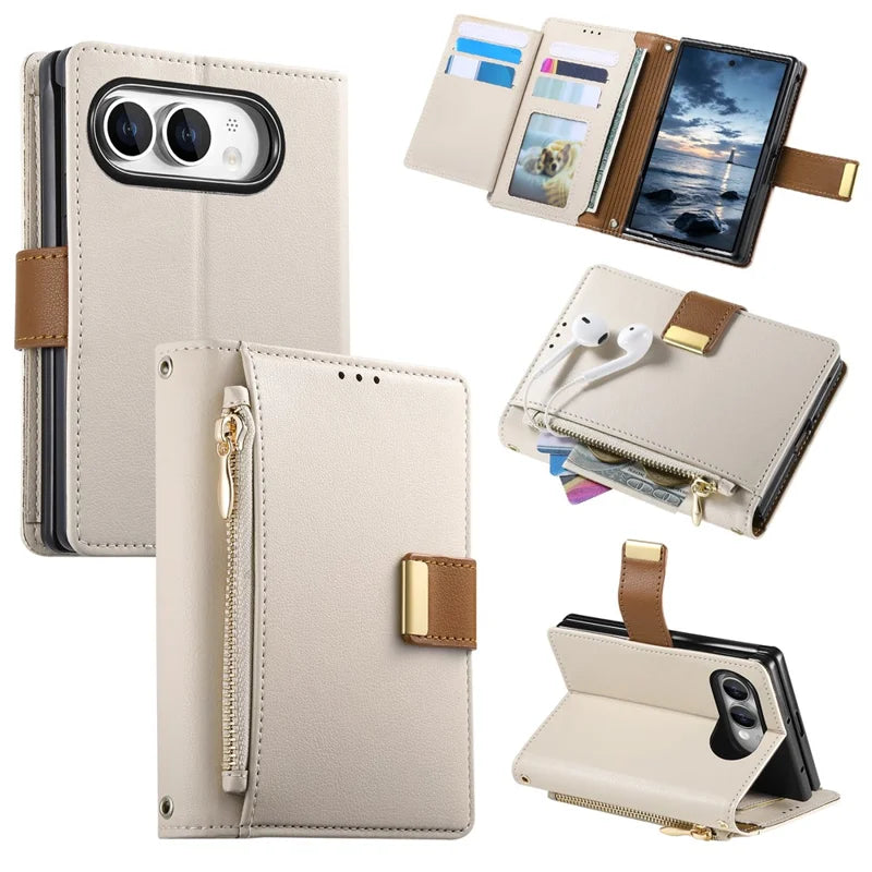 All-in-One Folio Leather Phone Case for iPhone Duo