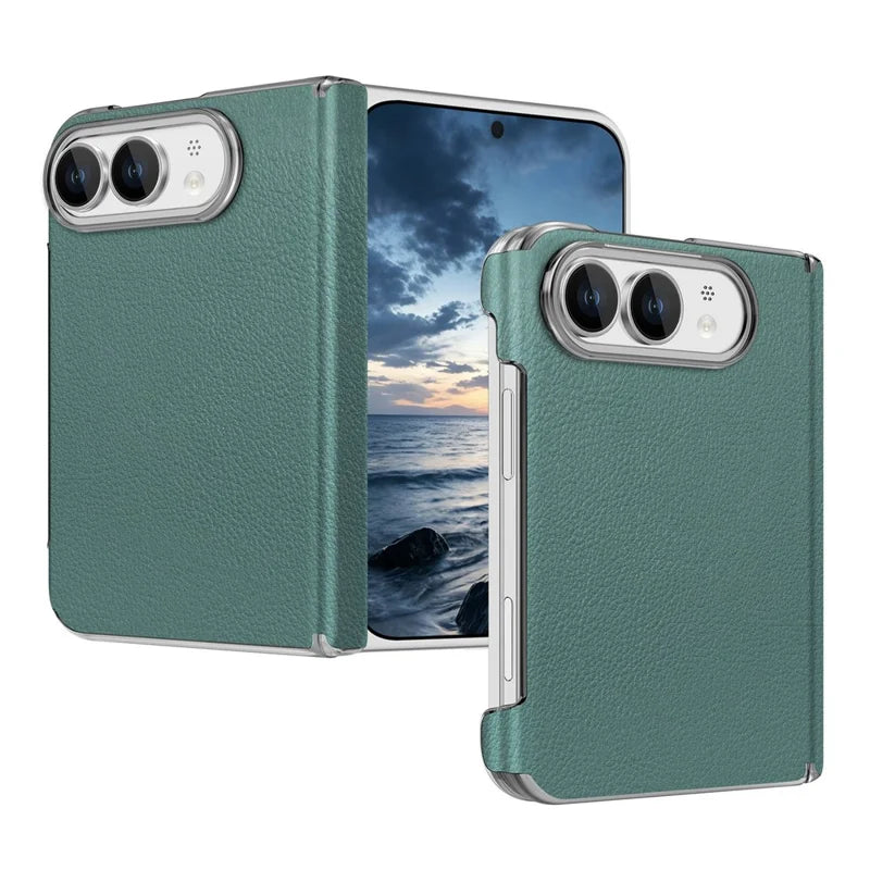Hard PC PU Leather Case For iPhone Duo