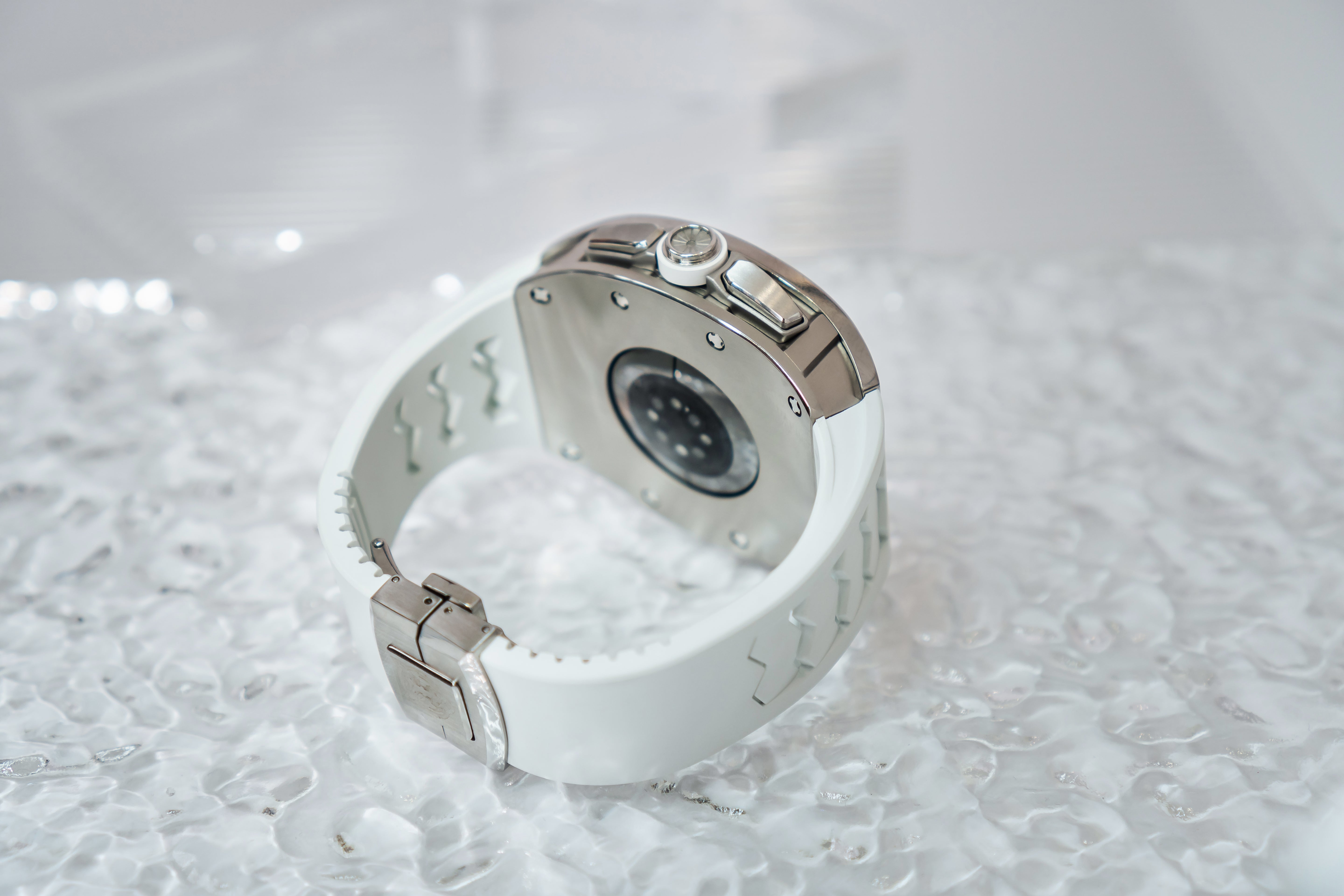 Tonneau Titanium Alloy With Diamonds Encrusted Watch Case 44MM - 45MM