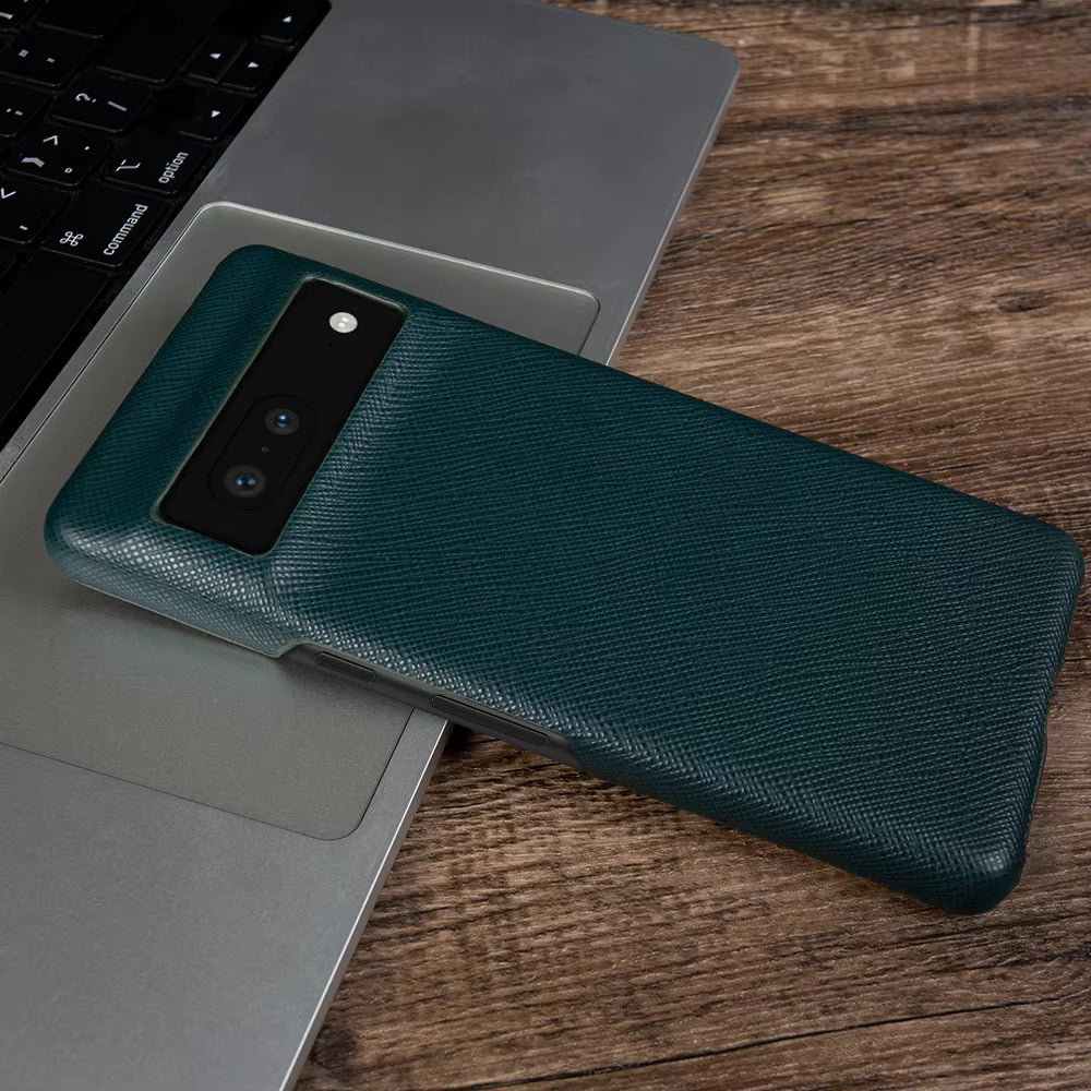Genuine Leather Case For Google Pixel Phone (Cross grain pattern)