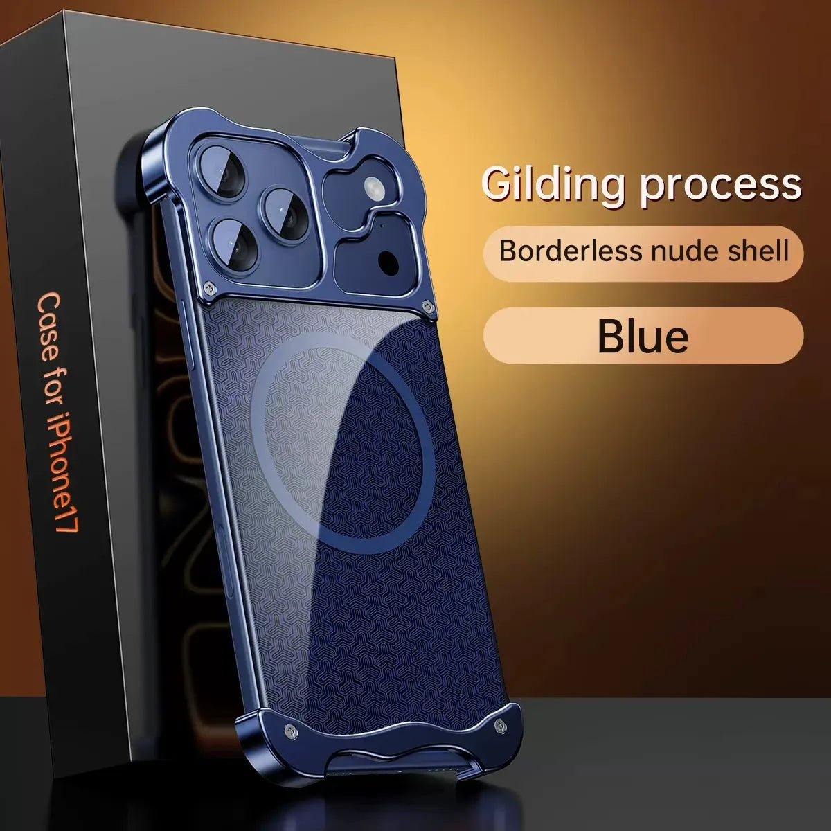 Shiny Kevlar Design Metal Case For iPhone