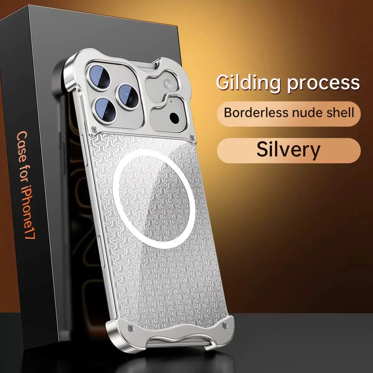 Shiny Kevlar Design Metal Case For iPhone