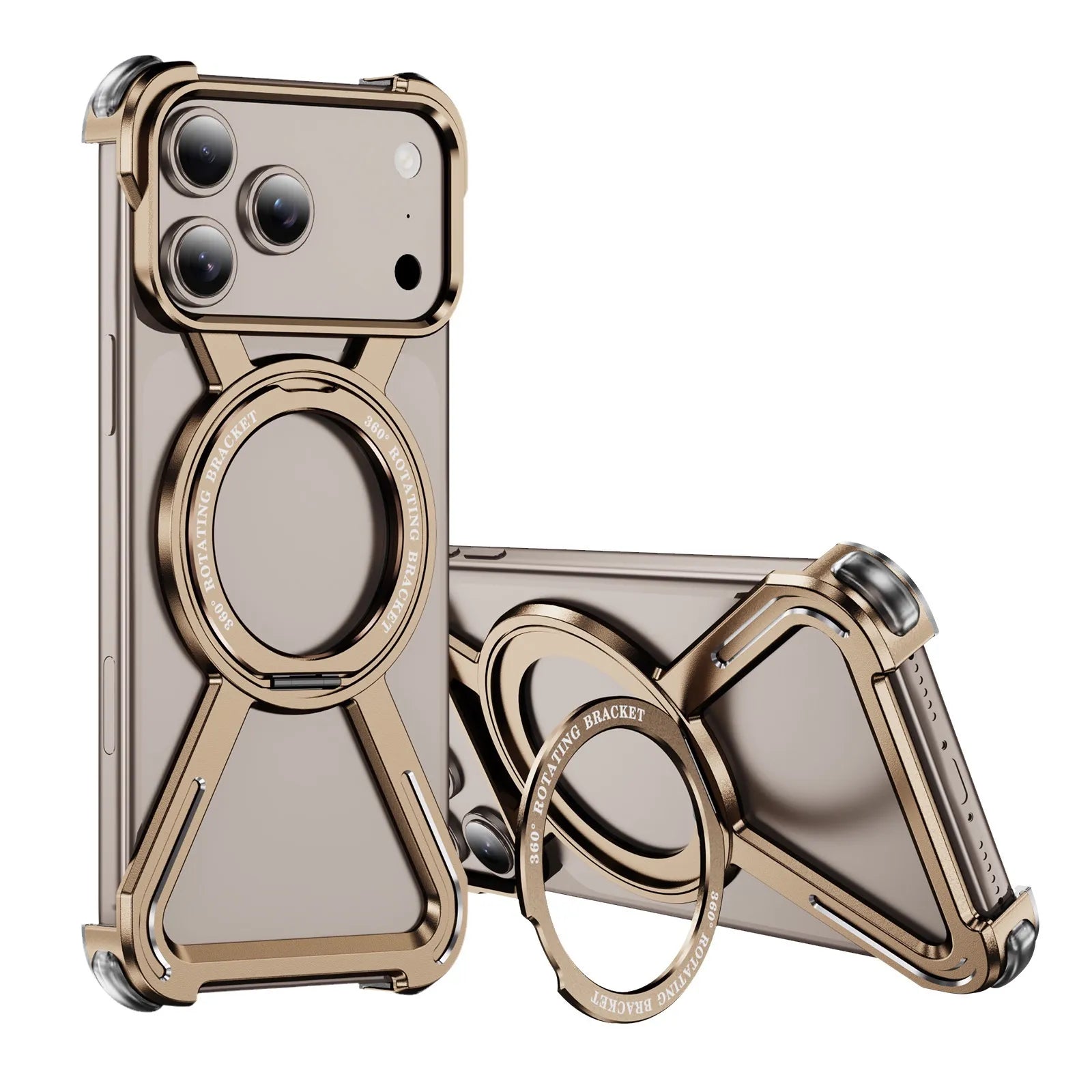 ZX Metal Case With 360 Rotating Stand For iPhone