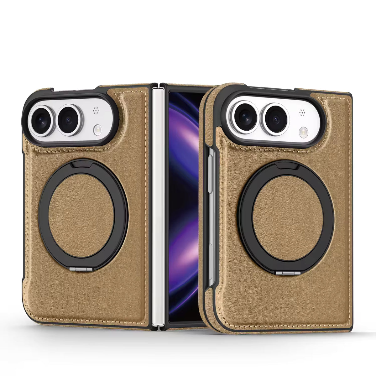 Leather 360 Magnetic Stand Case for iPhone Duo