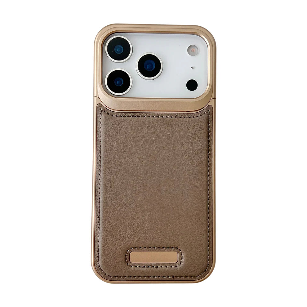 Pro Leather Metal Case For iPhone