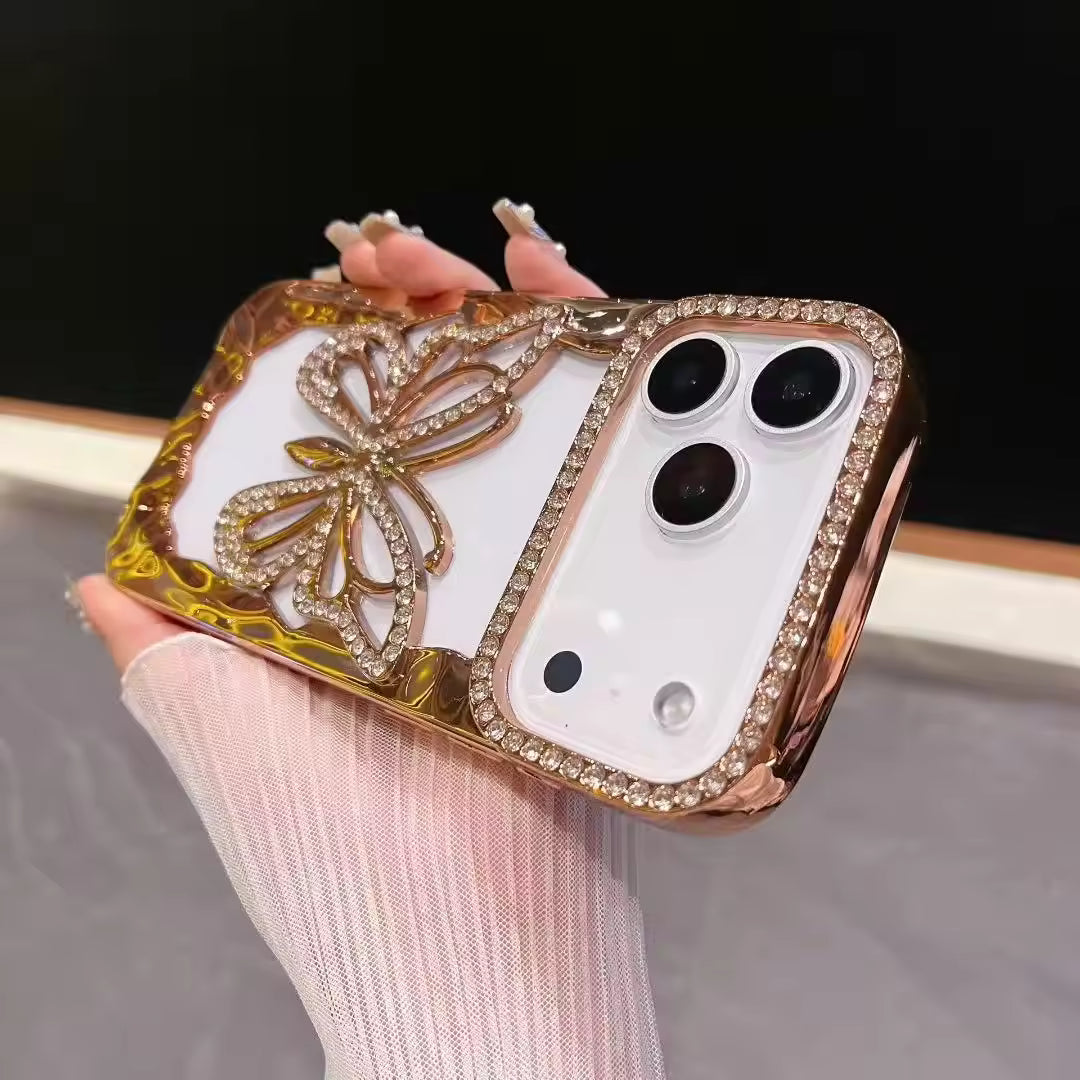 Crystal Butterfly Bling Case For iPhone