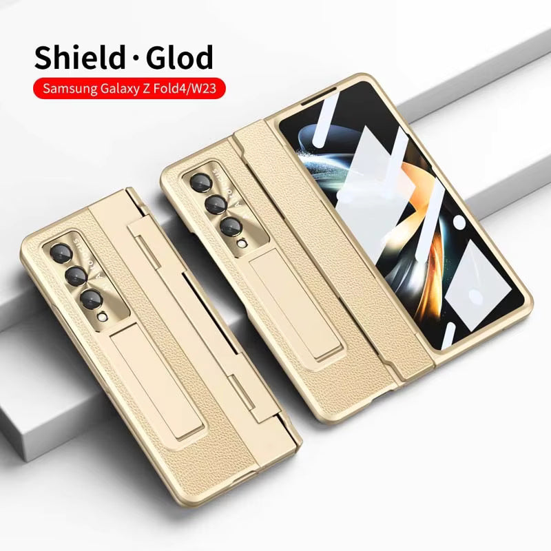 LeatherHinge Case For Samsung Fold