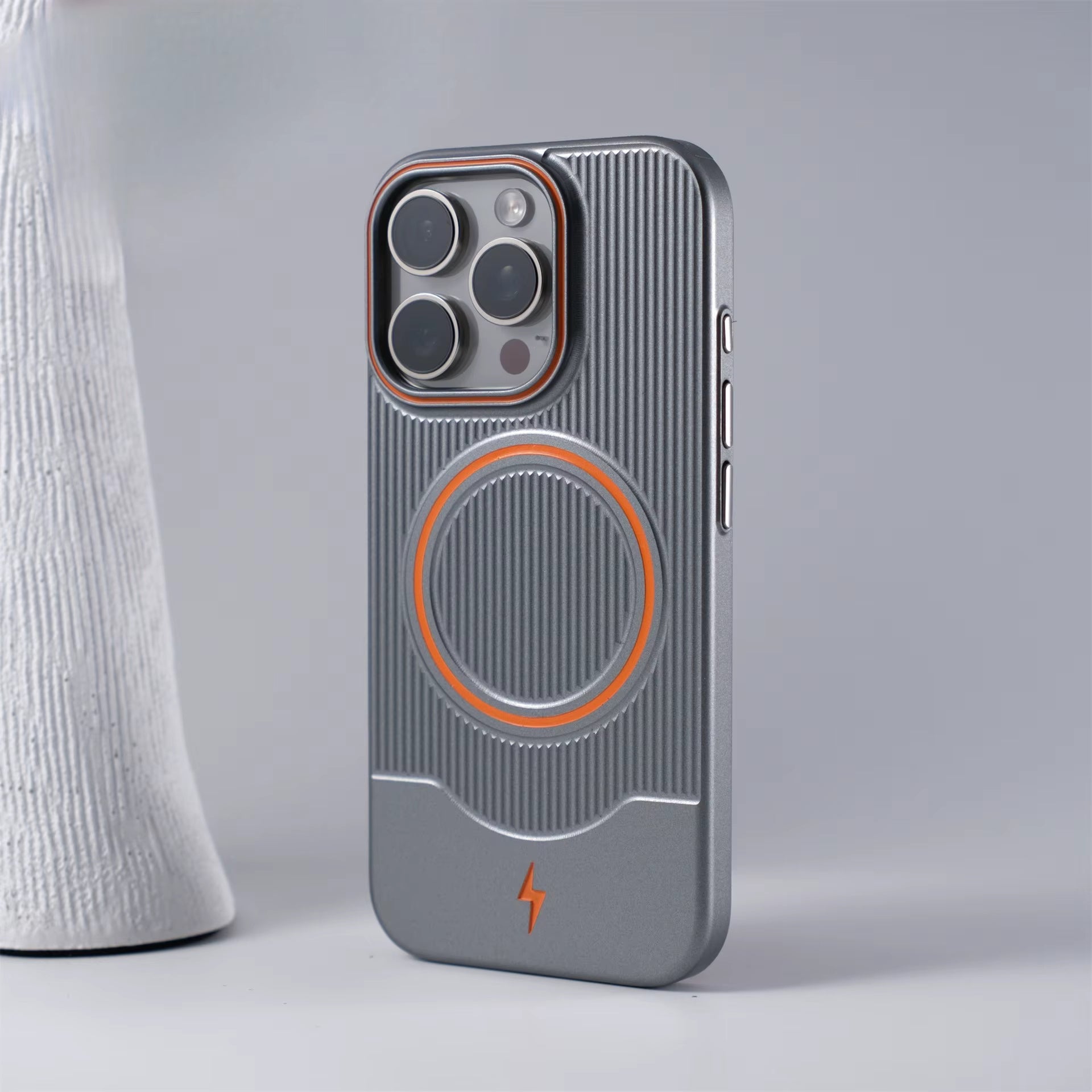 Corrugated Orange RIng Case For iPhone