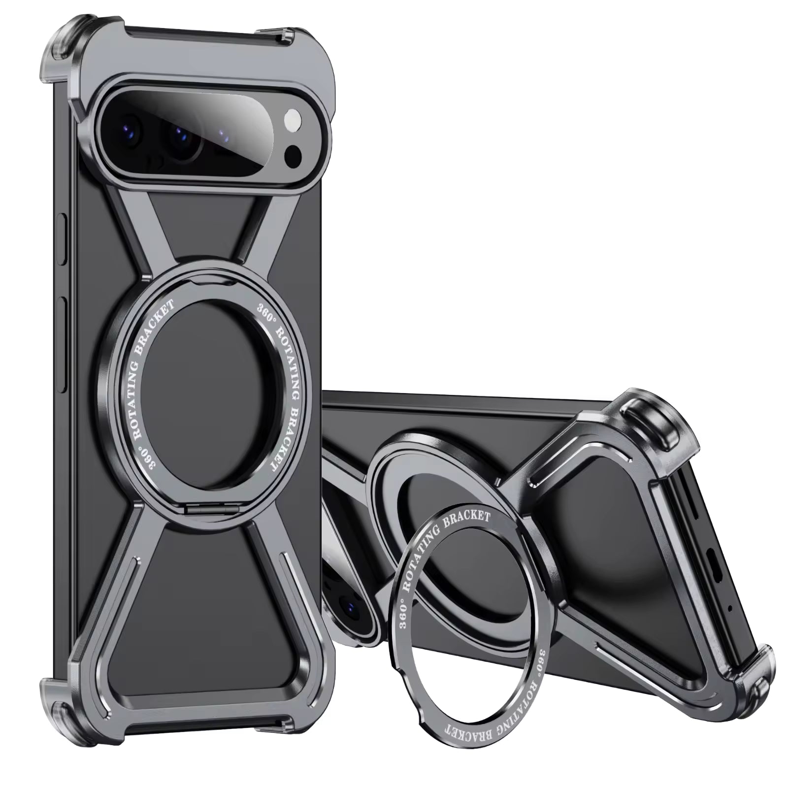 ZX Metal Case With 360 Rotating Stand For Google Pixel