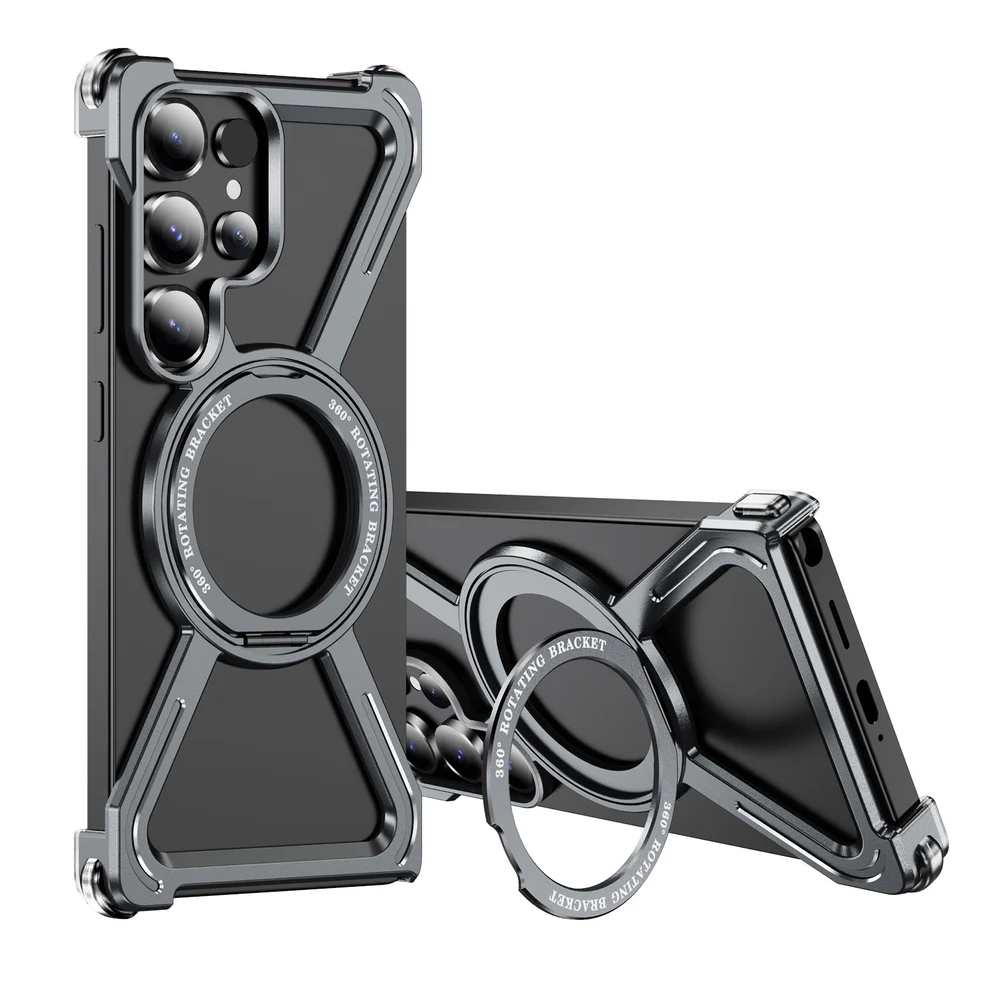 ZX Metal Case With 360 Rotating Stand For Samsung