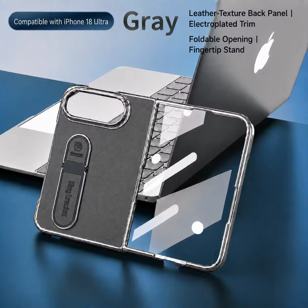 VeganLeather RingStand Case for iPhone Duo
