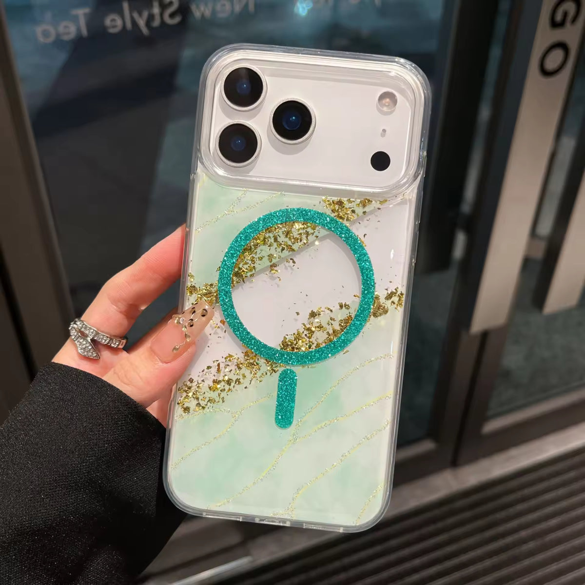 Gradient Glitter Case with MagSafe For iphone