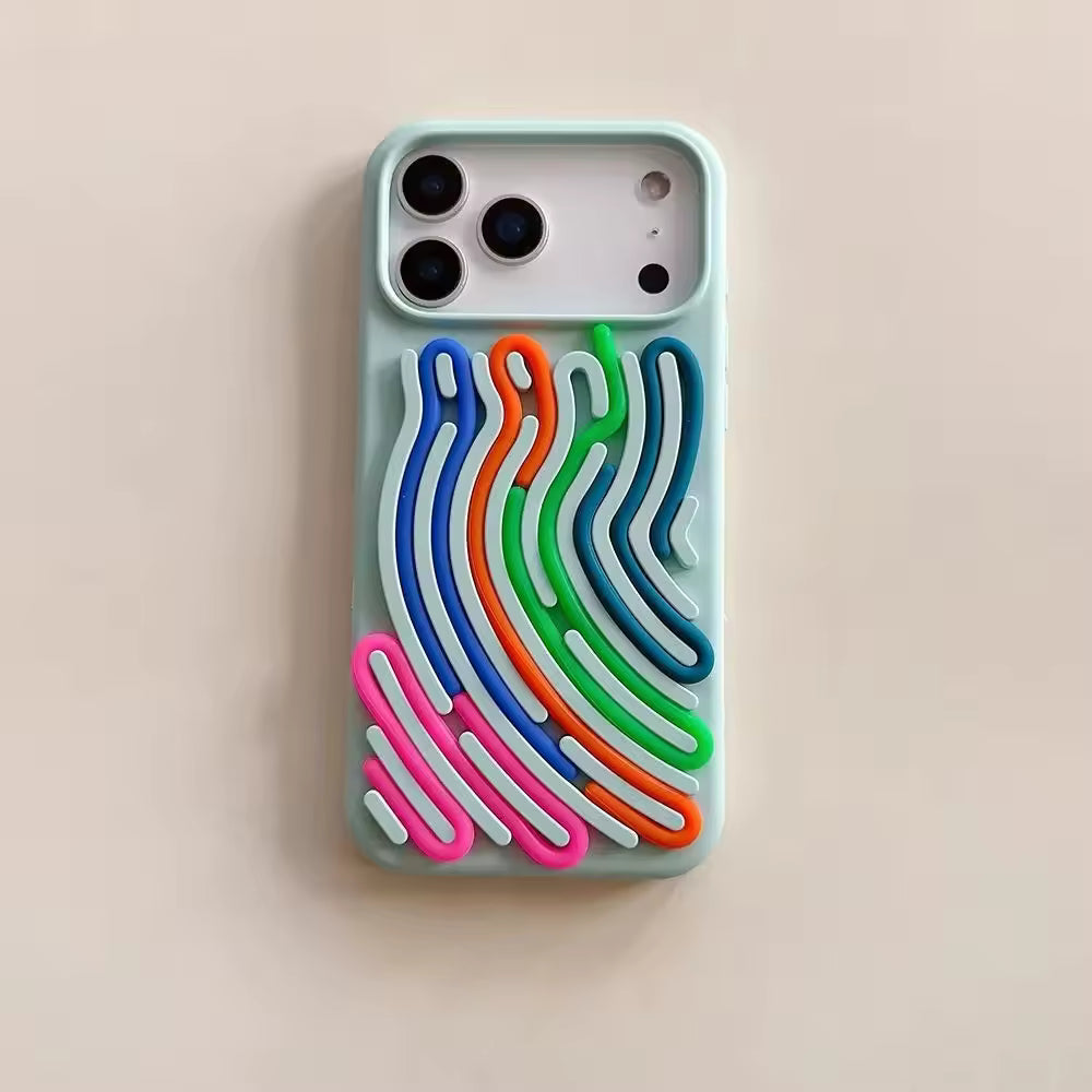 Rainbow WaveLoop 3D Case For iPhone