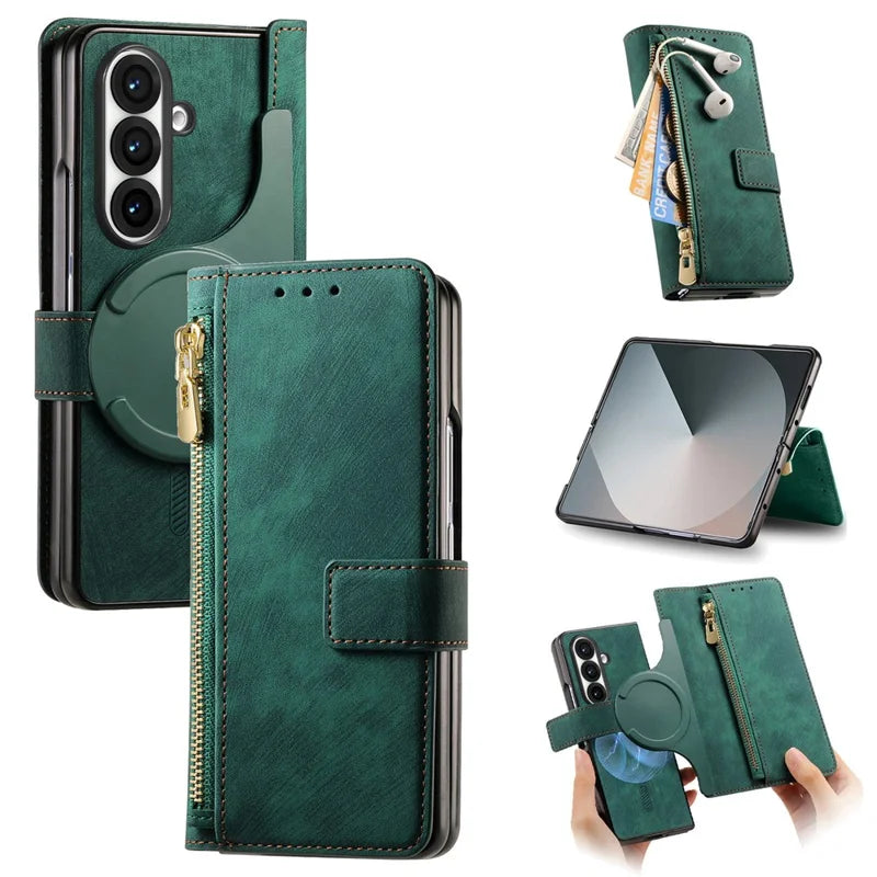 ZipperDetachable Flip Case For Samsung Fold