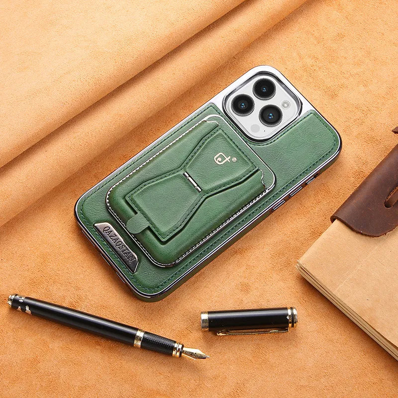 Leather Card Holder Case For iPhone