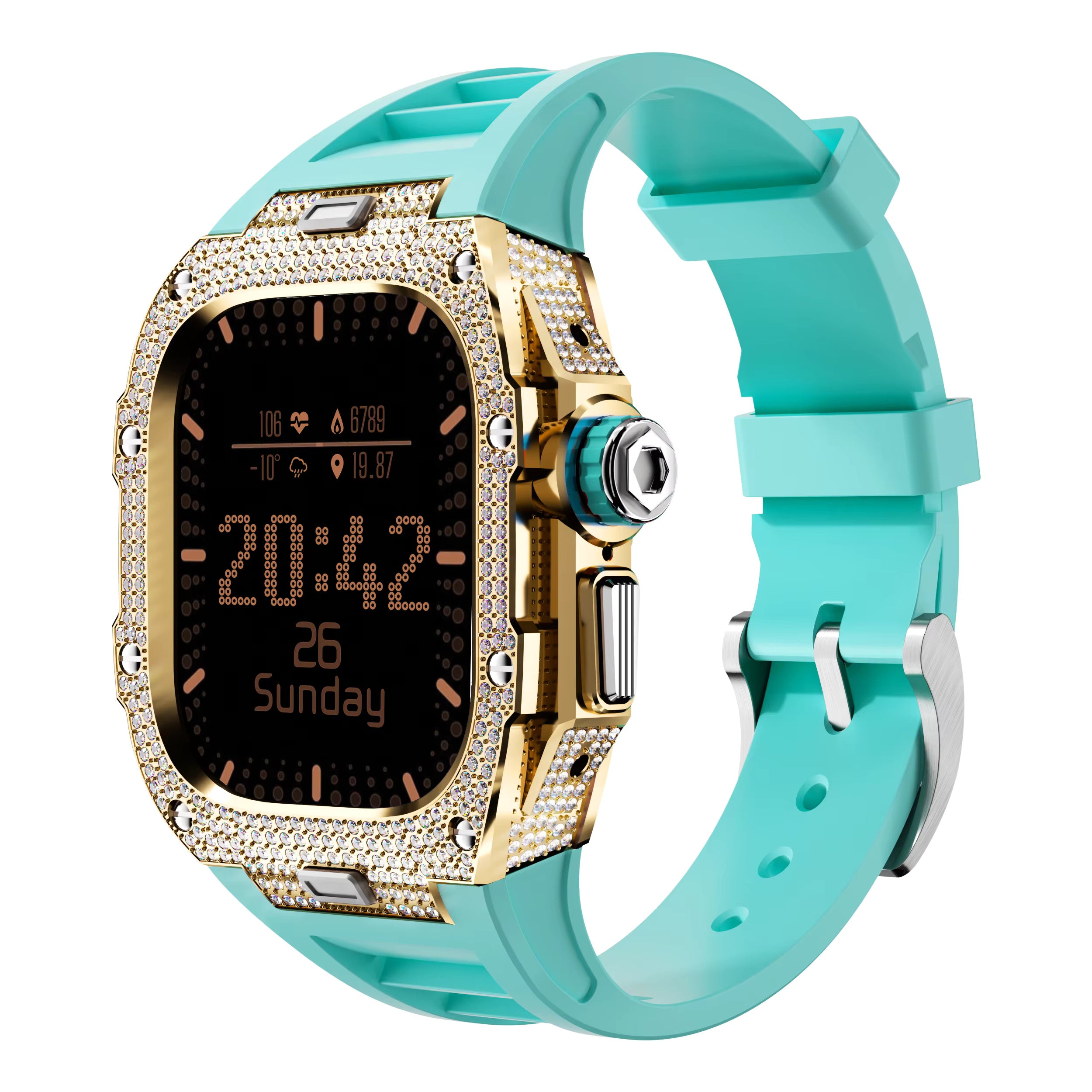Full Dimond Studded Watch Case 49MM