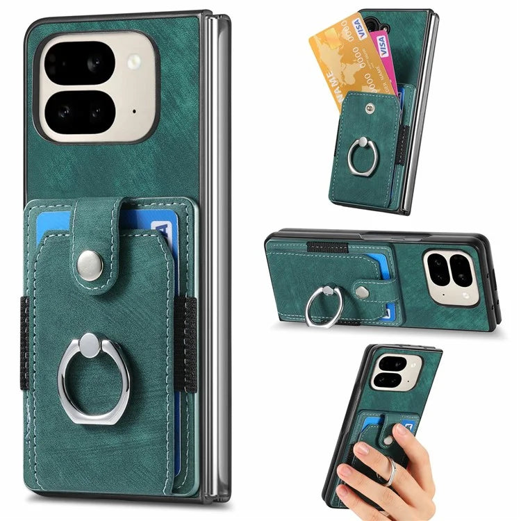 Leather+PC Non-Slip Protective Case With Card Slots For Google
