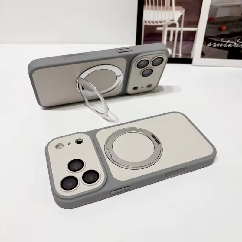 Camera Protection Ringstand Phone Case for iPhone