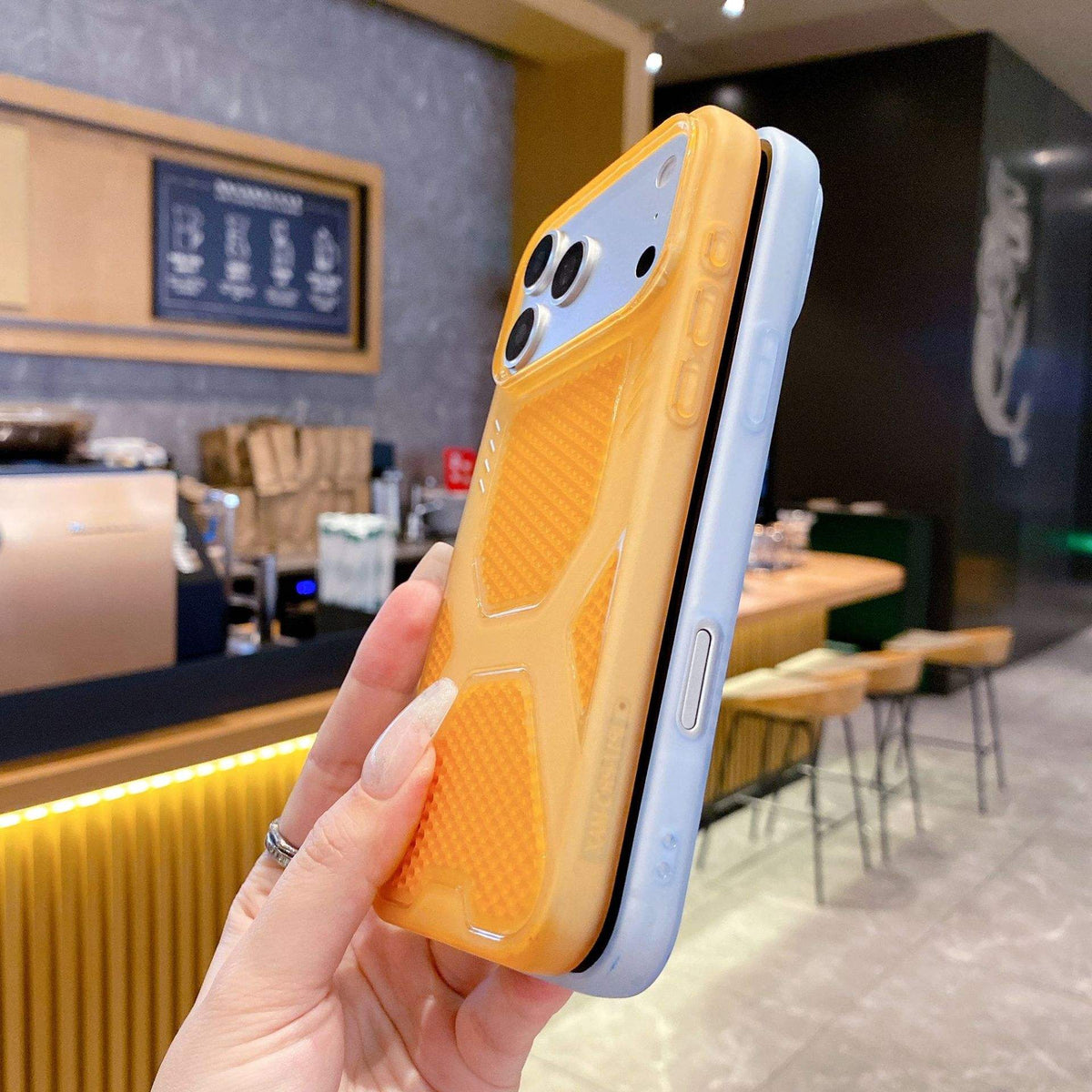 Shockproof TPU Honeycomb Protective Phone Case for iPhone