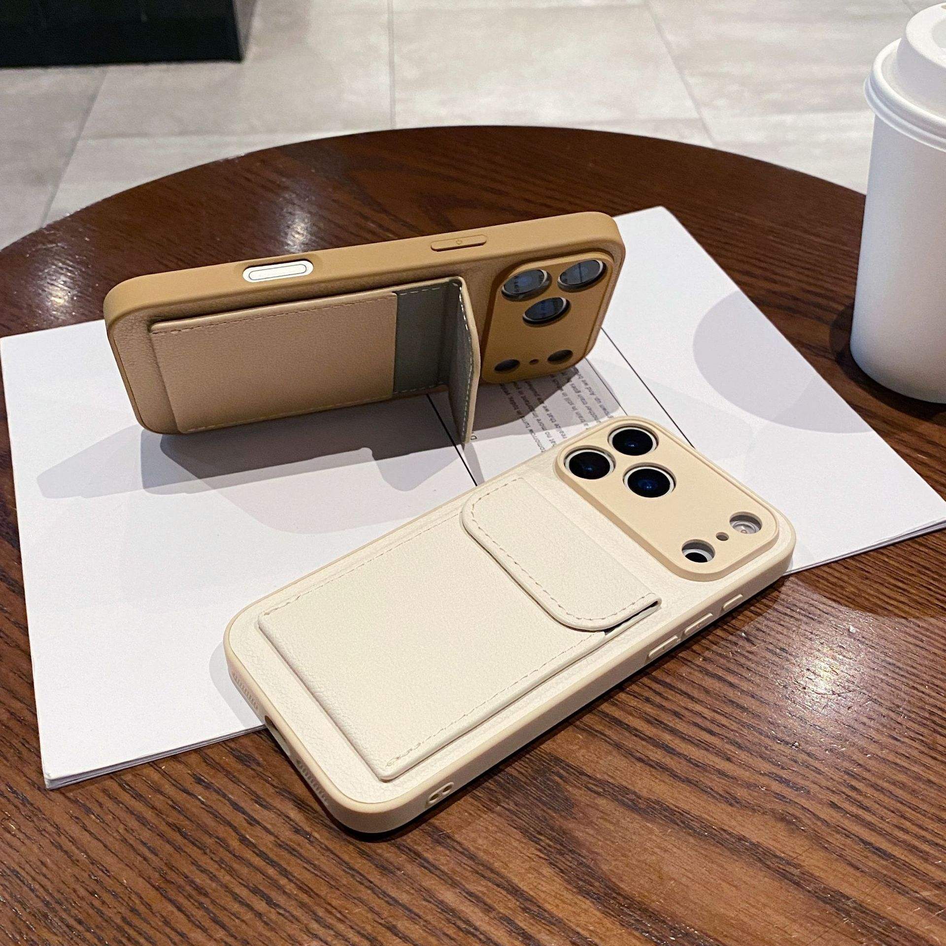 LeatherPocket Card Holder Case For iPhone