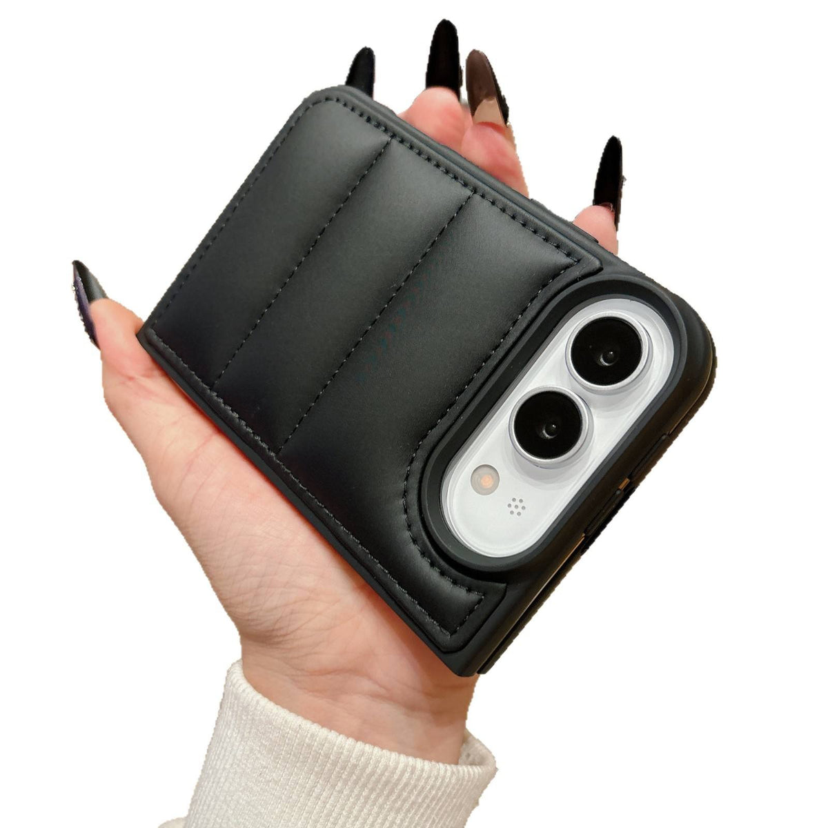 PufferLeather Design Case for iPhone Duo