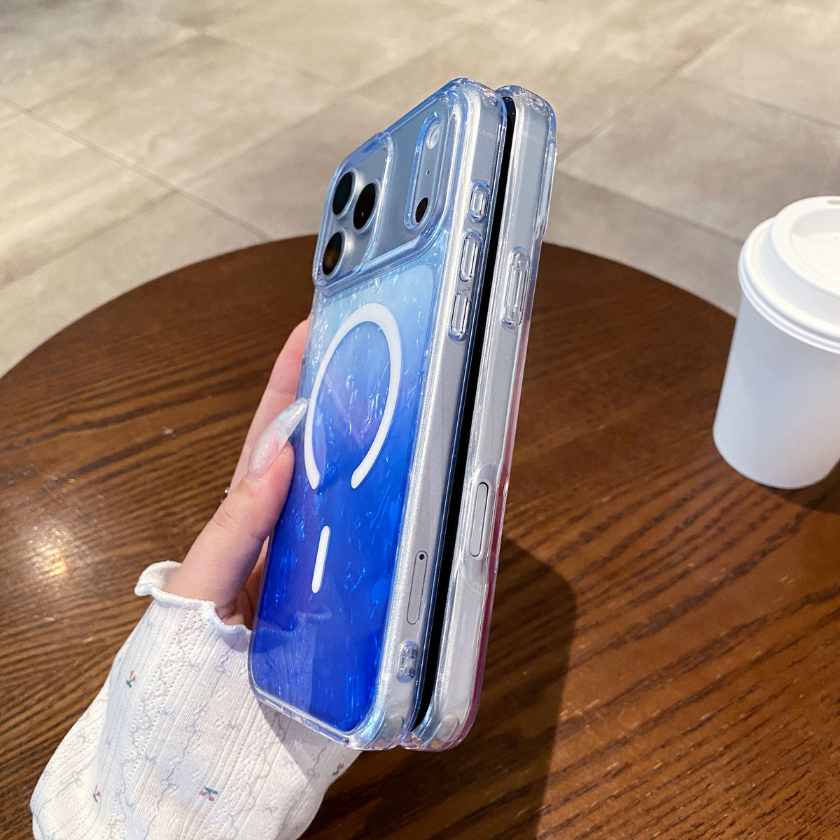 Gradient Magnetic Ring Stand Case for iPhone