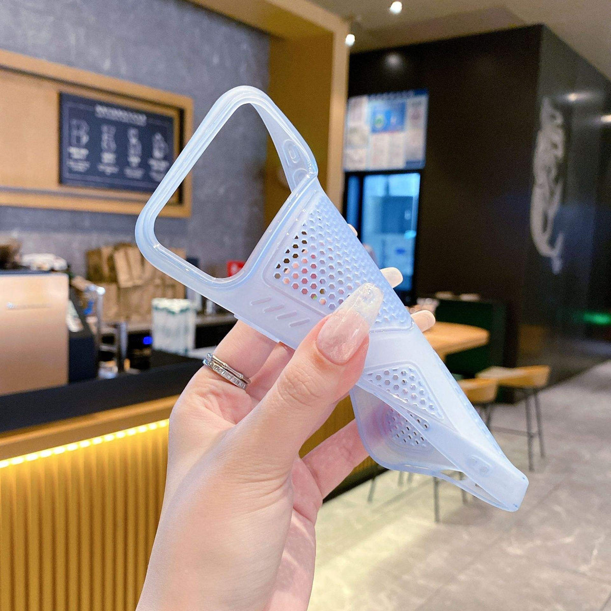 Shockproof TPU Honeycomb Protective Phone Case for iPhone