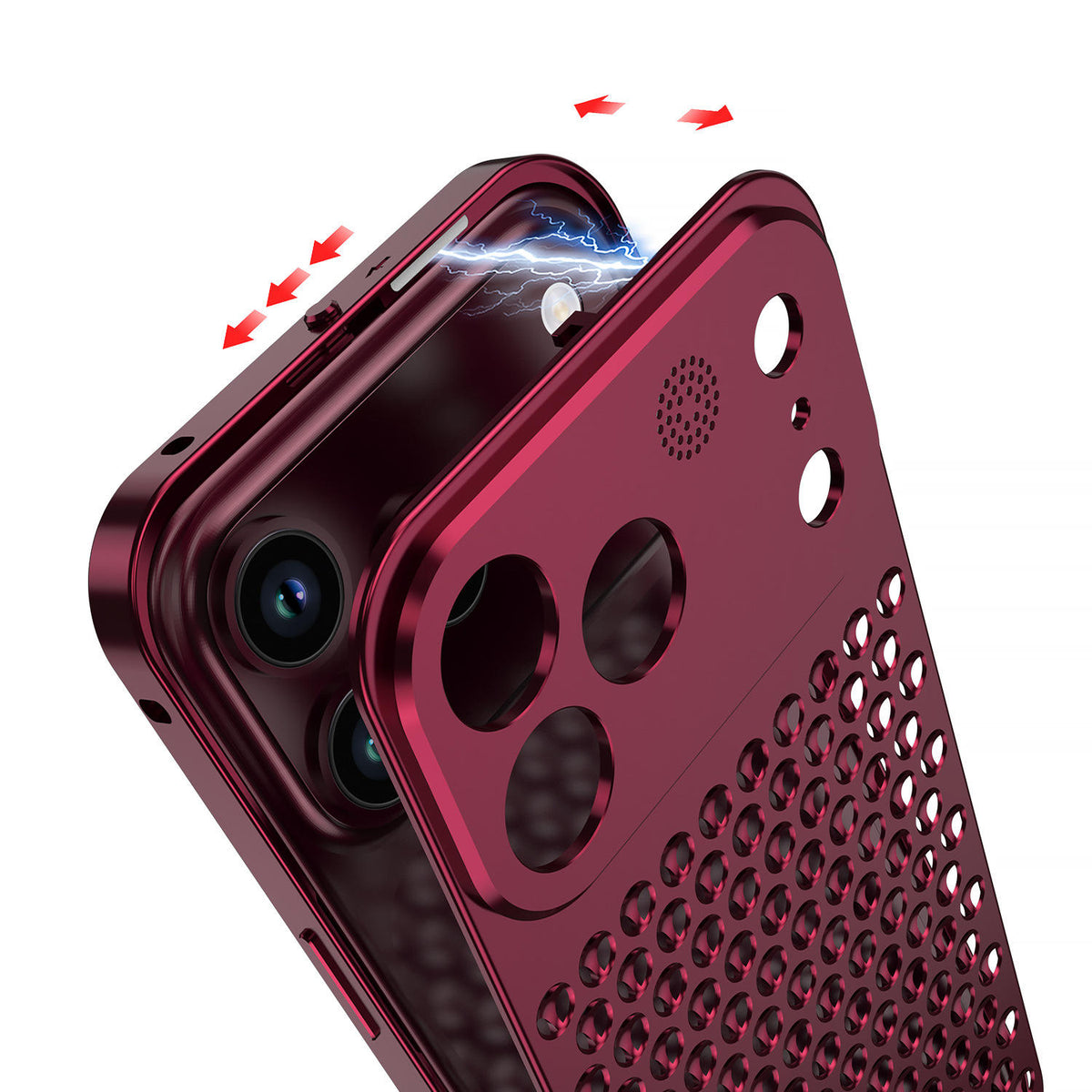 Pop-Up Aluminum Alloy Heat Dissipation Case for iPhone
