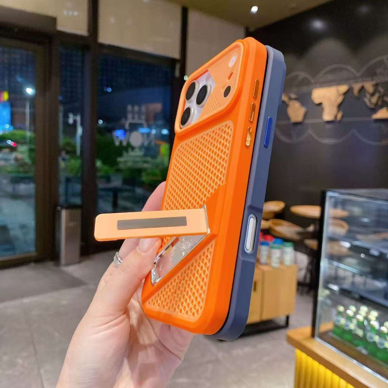 TPU Dissipation Kickstand Case For iPhone