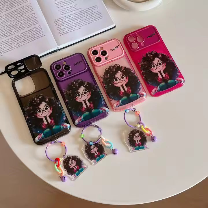 Cute Curly Haired Girl Case For iPhone