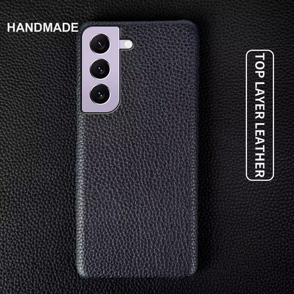 Luxury Real Leather S Series Phone Case For Samsung Z Fold (Lychee Pattern)