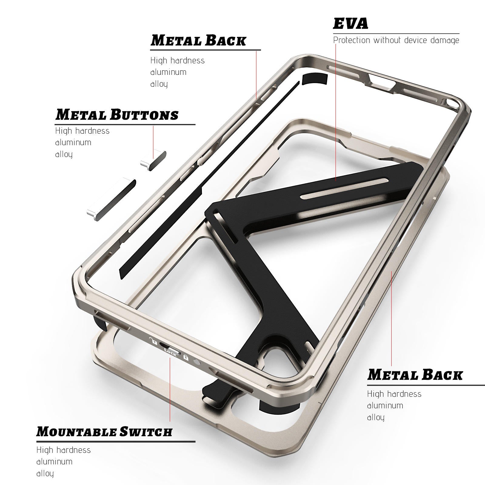 Titanium Alloy Armor Frame For Samsung