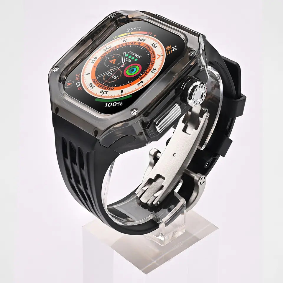 Transparent 49 MM Mod Kit Watch Case For Apple Ultra Watch (Black)