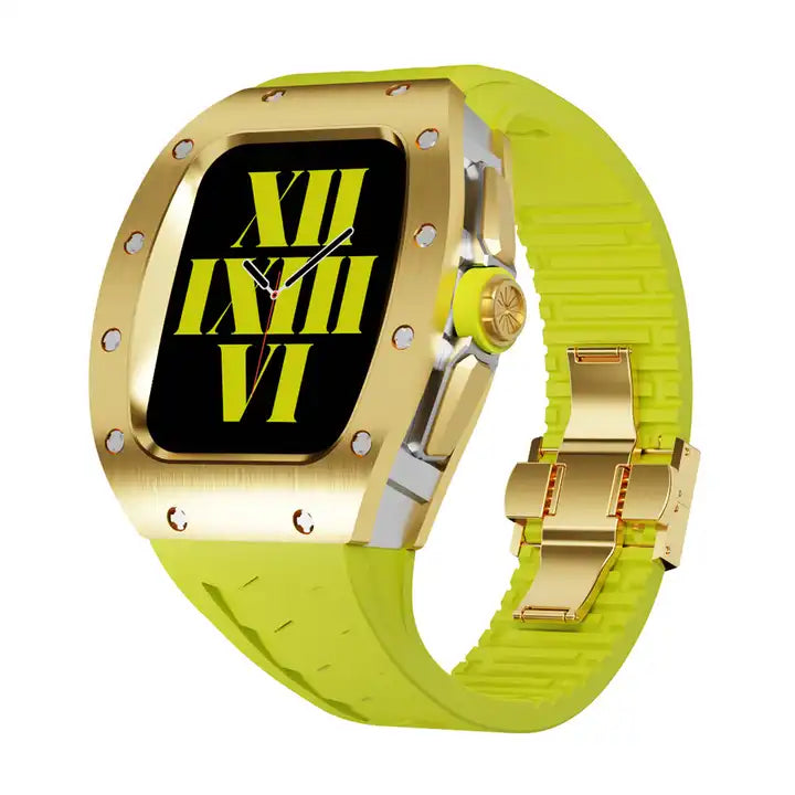 Luxury 45mm/44mm Titanium Stainless Steel Case Watch Strap