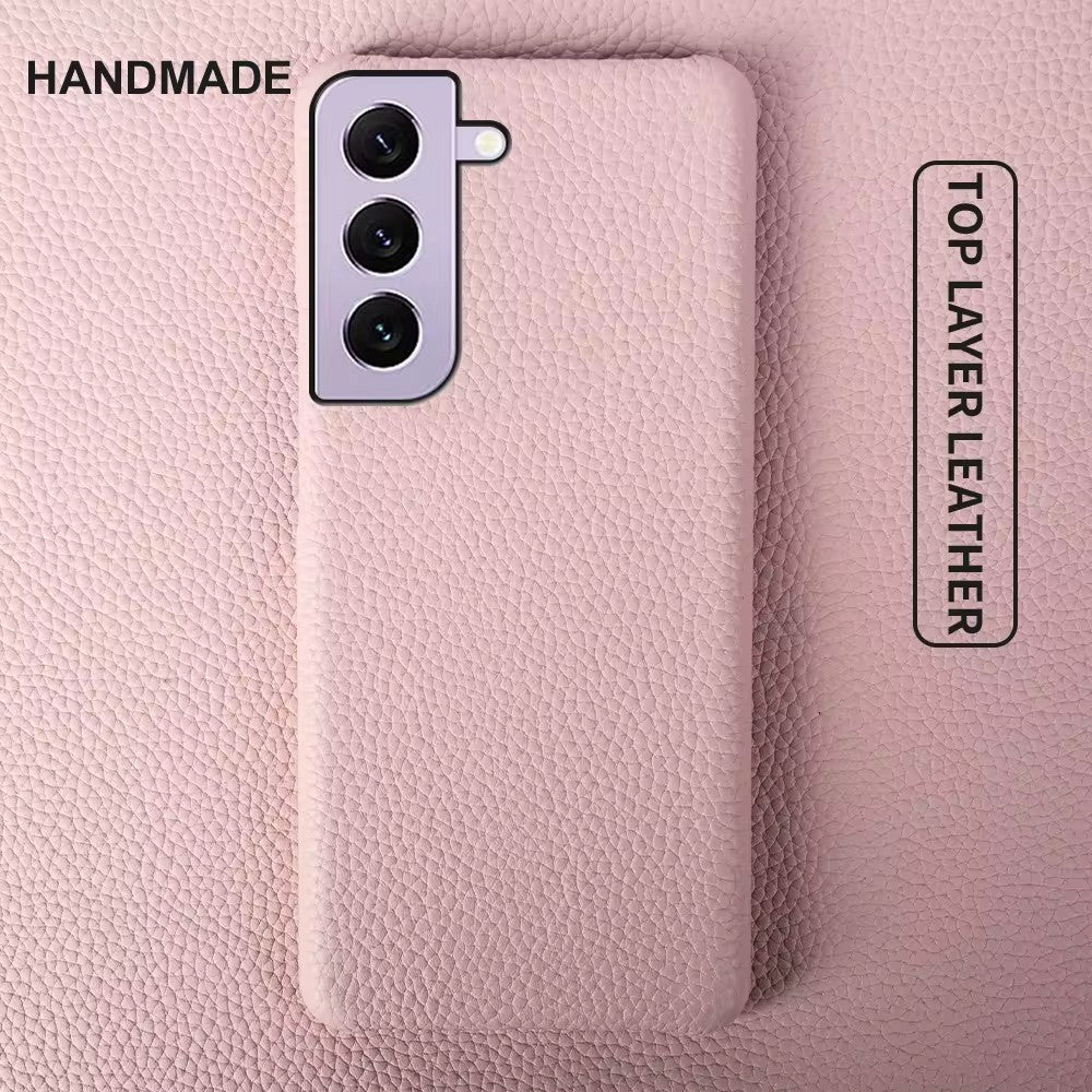 Luxury Real Leather S Series Phone Case For Samsung Z Fold (Lychee Pattern)