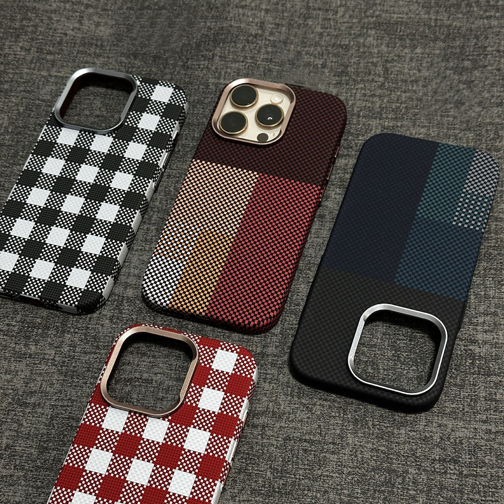 Checkered Pattern Magnetic Case For iPhone