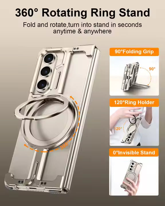 AirCase With 360 Degree Rotatable Metal Phone Stand For Samsung Galaxy Z Fold
