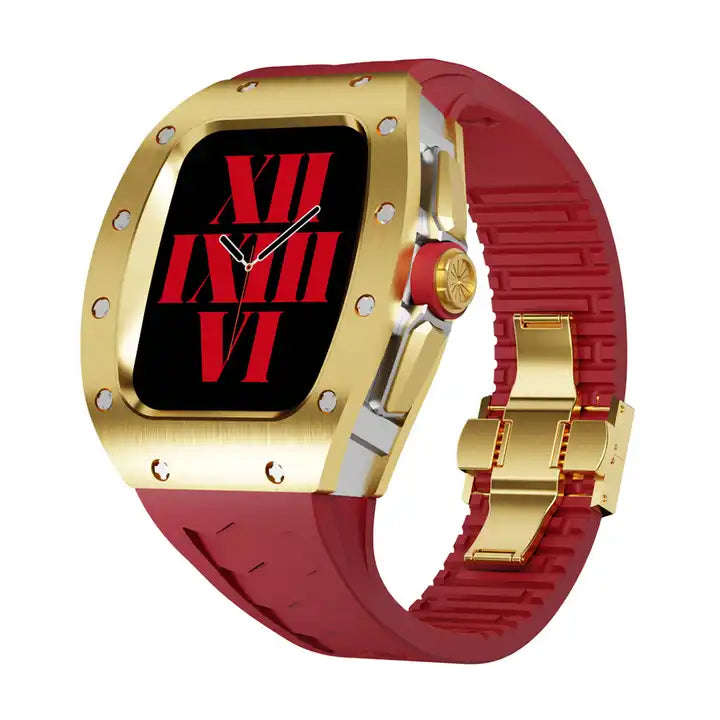 Luxury 45mm/44mm Titanium Stainless Steel Case Watch Strap
