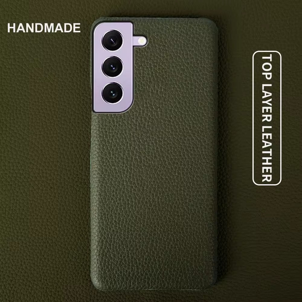 Luxury Real Leather S Series Phone Case For Samsung Z Fold (Lychee Pattern)