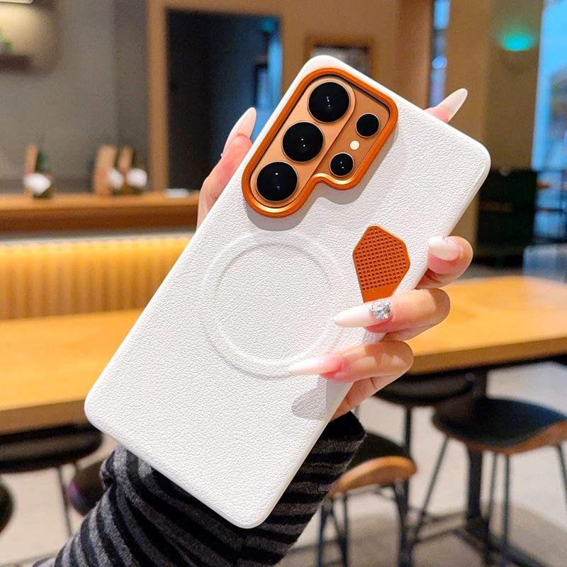 Magnetic Matte PU Case For Samsung