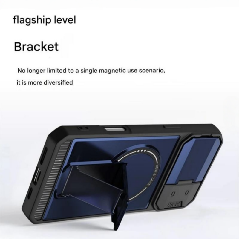 Lens And Back Kickstand Case For iPhone