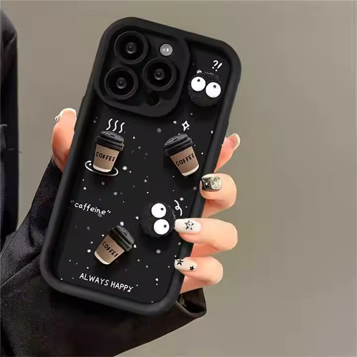 3D Coffee Silicon Case For iPhone