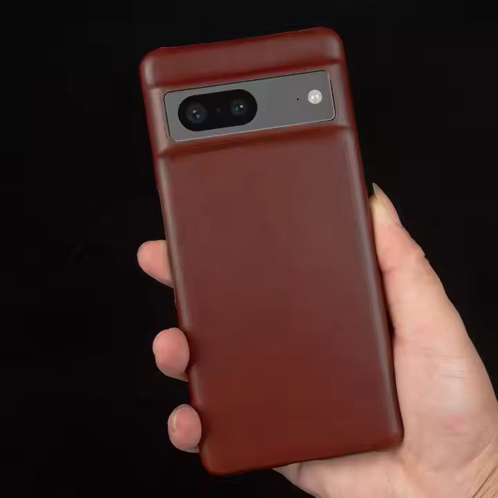 Genuine Leather Case For Google Pixel Phone (Oil Wax Pattern)