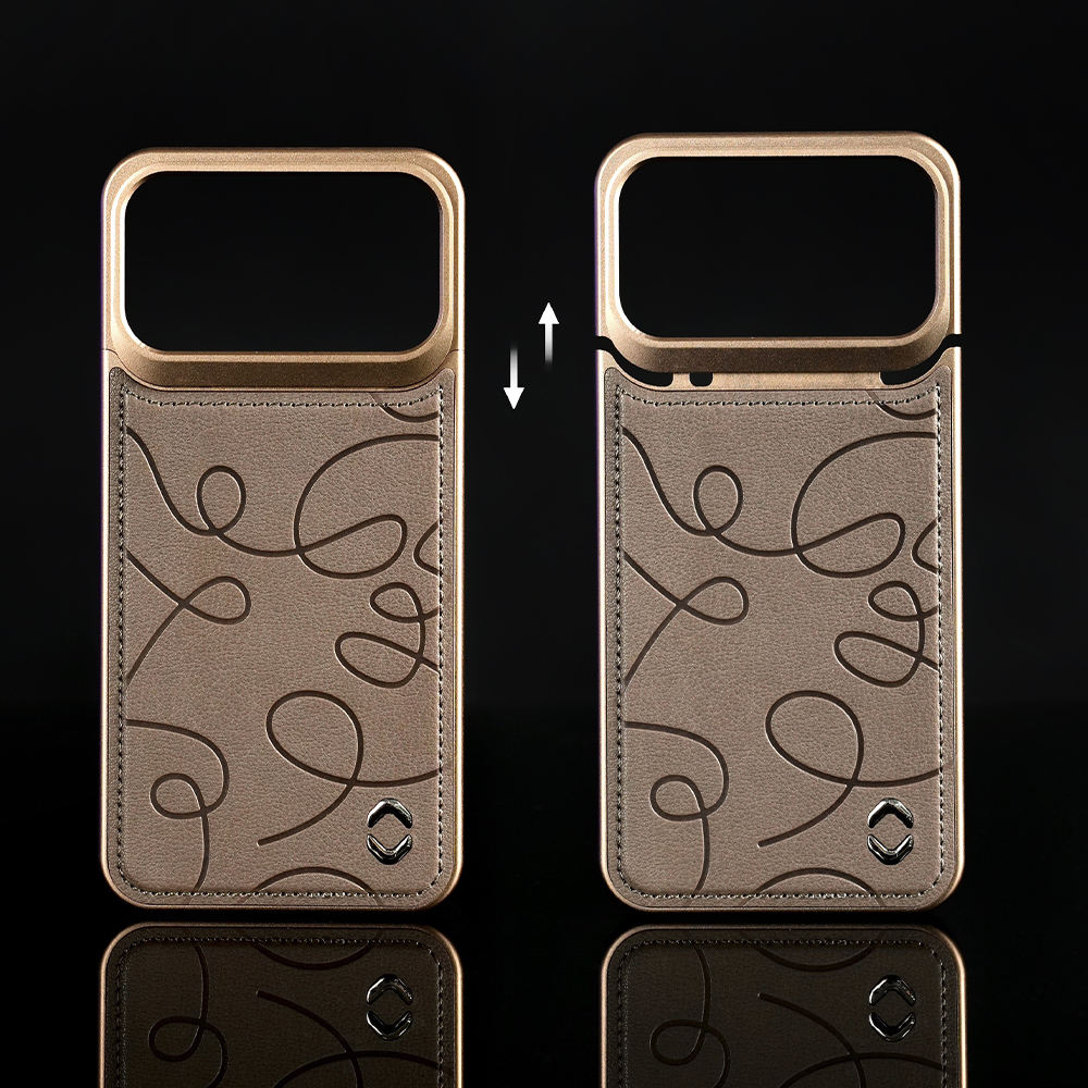 Pattern Leather Metal Case For iPhone