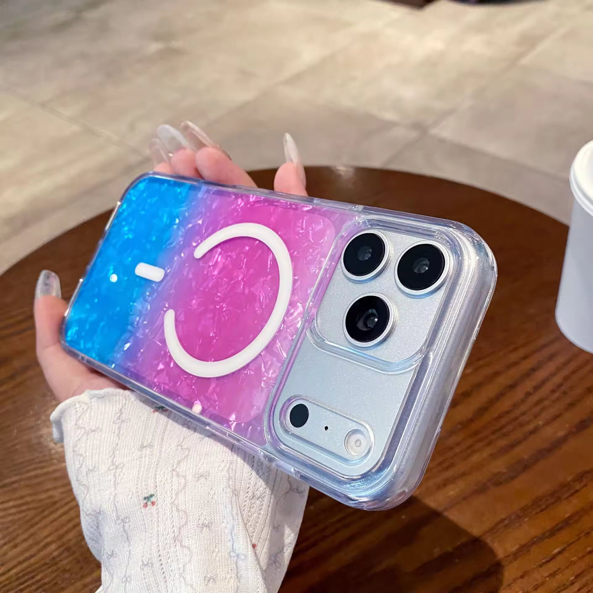 Gradient Magnetic Ring Stand Case for iPhone